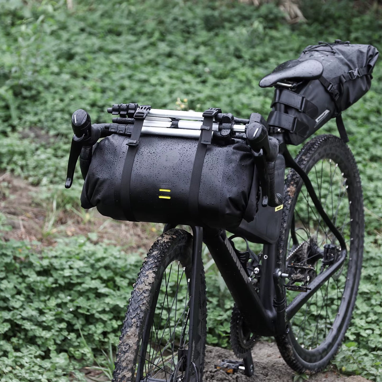 Bicycle Bag Waterproof Big Capacity Handlebar Bag 1 or 2-Piece Front Tube Cycling Bag MTB Frame Trunk Bike Accessories