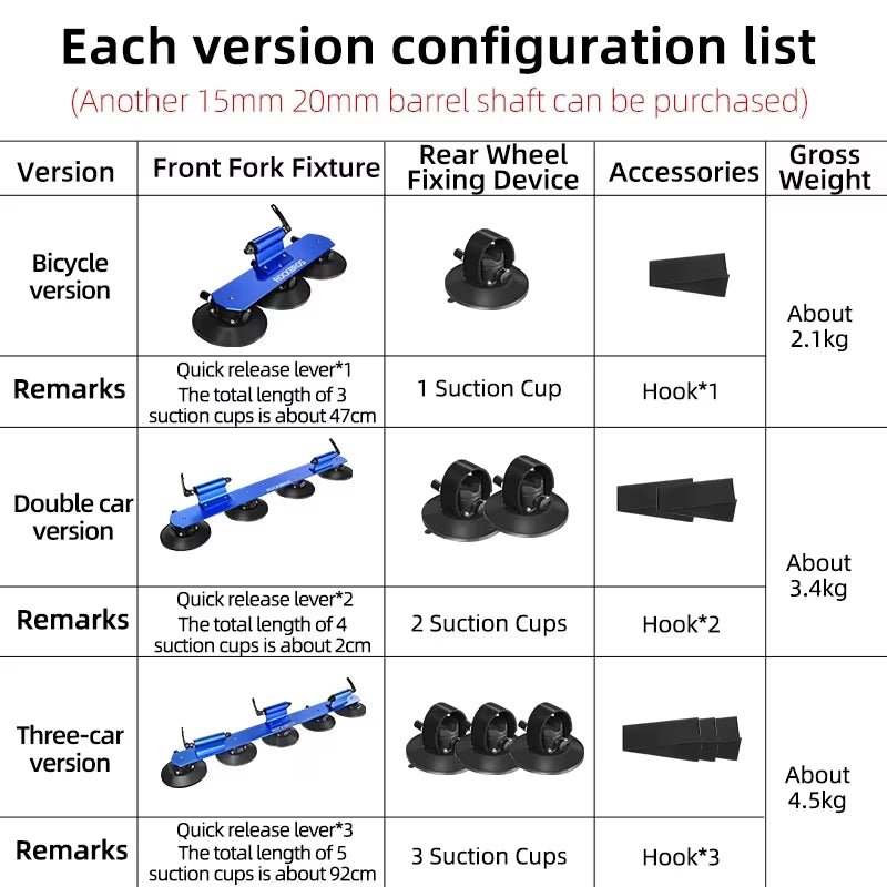 Bike Racks Car Carrier Truck Top Holder Quick Install Suction Cup 1/2/3 Cars Roof Rack MTB Road Cycling Rack