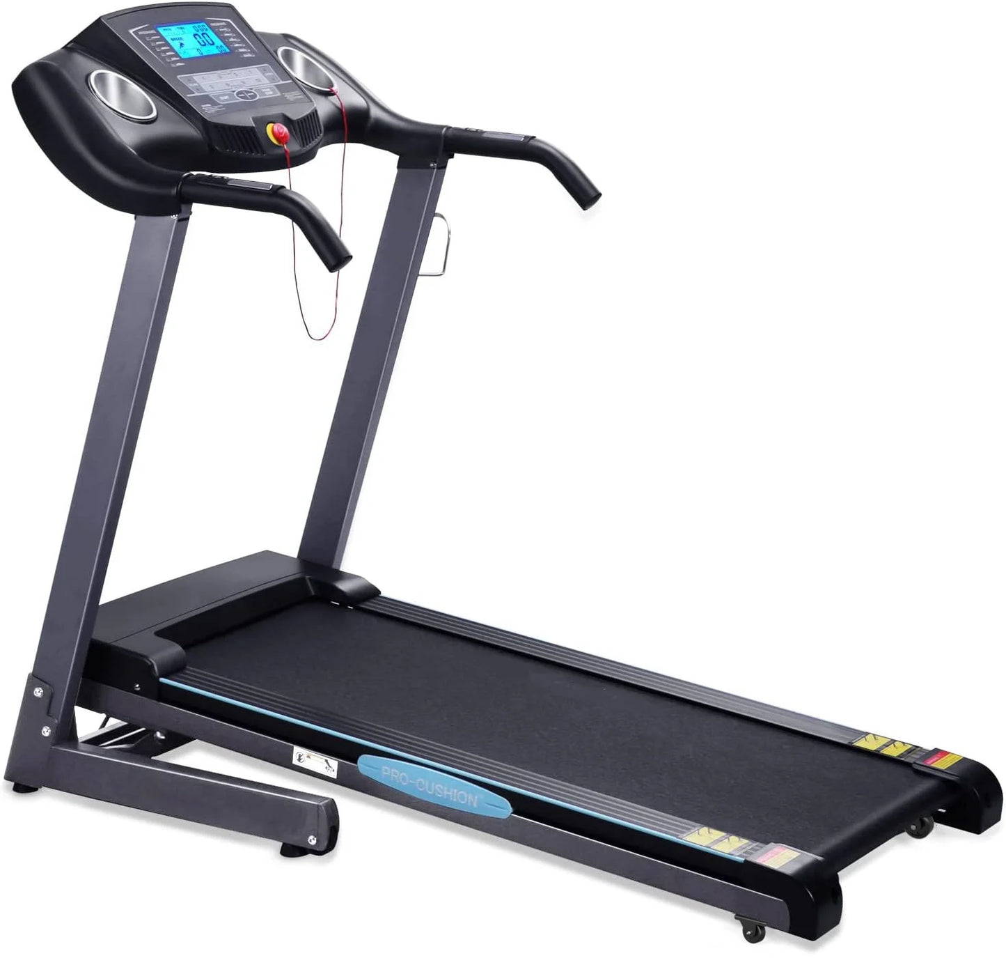 Treadmill with Auto Incline Folding Treadmill 12% Incline 2.5 Horse Power 15 Preset for Home Use 8.5 Mph Range