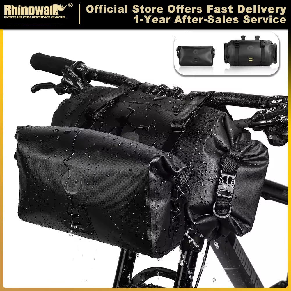 Bicycle Bag Waterproof Big Capacity Handlebar Bag 1 or 2-Piece Front Tube Cycling Bag MTB Frame Trunk Bike Accessories