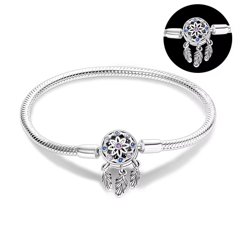 TOP SALE Pulseira Bracelet Femme Silver Color Heart Snake Chain Bracelet for Women Fit Original Charm Beads Jewelry Gift